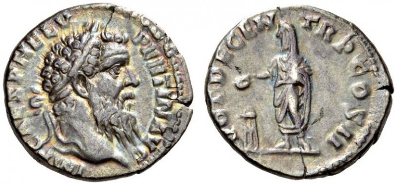 Pertinax, 193. Denarius (Silver, 17mm, 3.26 g 5), Rome. IMP CAES P HELV PERTIN A...