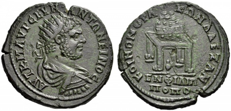 Philippopolis, Thrace. Caracalla, 198-217. Hexassarion or Medallion (Bronze, 38m...