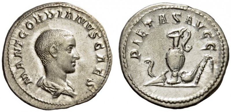 Gordian III, as Caesar, 238. Denarius (Silver, 19mm, 3.03 g 6), Rome, 22 April -...