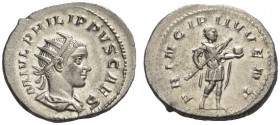 Philip II, as Caesar, 244-247. Antoninianus (Silver, 24mm, 4.72 g 6), Rome, 244-246. M IVL PHILIPPVS CAES Radiate, draped and cuirassed bust of Philip...
