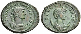 Aurelian, with Severina, 270-275. Double Sestertius (Bronze, 30mm, 16.68 g 12), Rome, 11th issue, January-September 275. IMP AVRELIANVS AVG Radiate an...
