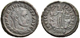 Martinian, 324. Follis (Bronze, 20mm, 3.07 g 12), Nicomedia, first officina. D N M MARTINIANVS P F AVG Radiate, draped and cuirassed bust of Martinian...