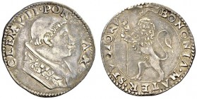 Italy, Bologna. Clement VII (Giulio de’Medici), 1523-1534. Giulio (Silver, 26mm, 3.95 g 11). .CLEM.VII.PONT.MAX. Bust of Clement VII to right, wearing...