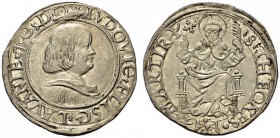 Italy, Messerano. Ludovico II Fieschi, Lord. 1528-1532. Testone (Silver, 30mm, 9.55 g 7). LVDOVIC’. FLISC’. LAVANIE.Z.C’.DO Bare-headed and draped bus...