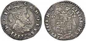 Italy, Kingdom of Naples. Charles I of Spain , the emperor Charles V, 1516-1554. Tari (Silver, 27mm, 5.94 g 1), mintmaster Ludovico Ram, undated. ( le...