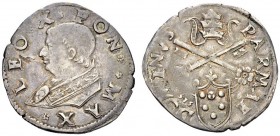 Italy, Parma. Leo X (Giovanni de’ Medici). 1513-1521. Giulio (Silver, 28mm, 3.81 g 4), 1515. LEO*X*PON**MAX* Bare-headed bust of Leo X to left, wearin...