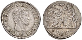 Italy, Parma, Duchy. Ottavio Farnese. 1547-1586. Quarto di scudo (Silver, 27mm, 8.64 g 8), mintmaster Pelegrino Carretta, undated but 1573-1577. ( bra...