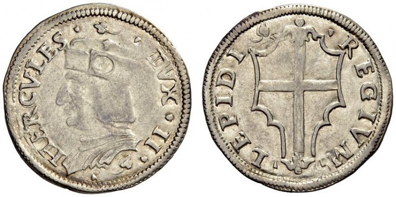 Italy, Reggio, Duchy. Ercole I d'Este, 1471-1505. Testone (Silver, 24mm, 3.87 g ...