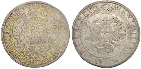 DEUTSCHLAND. Brandenburg-Franken, Markgrafschaft. Georg Friedrich, 1556-1603. Guldentaler 1575, Schwabach. Titel von Maximilan II. 24.29 g. von Schröt...
