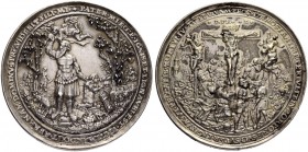 DEUTSCHLAND. Sachsen, Herzogtum, ab 1547 Kurfürstentum, ab 1806 Königreich. Ernestiner. Johann Friedrich, 1532-1547. Silbermedaille 1537. Opferung Isa...