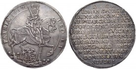 DEUTSCHLAND. Sachsen, Herzogtum, ab 1547 Kurfürstentum, ab 1806 Königreich. Albertiner. Johann Georg II. 1656-1680. Taler 1657, Dresden. Auf das Vikar...