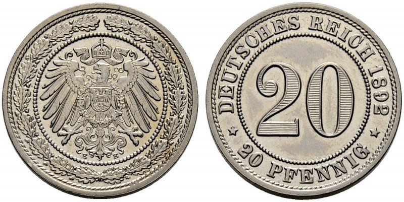 DEUTSCHLAND. DEUTSCHE MÜNZEN SEIT 1871. Kleinmünzen des Kaiserreichs. 20 Pfennig...