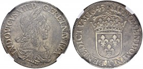 FRANKREICH. Königreich und Republik. Louis XIII. 1610-1643. Ecu de 60 sols 1643 A, Paris. Deuxième poinçon de Warin. Münzzeichen Rose. Gadoury 52. Dav...
