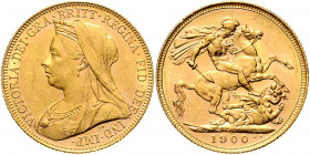 Australien Victoria 1837 - 1901 Sovereign 1900 M Melbourne Friedberg 24 8,04g vz/stgl