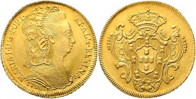 Brasilien Maria I. 1786 - 1816 6400 Reis 1796 R Rio Friedberg 87 14,37g f.stgl