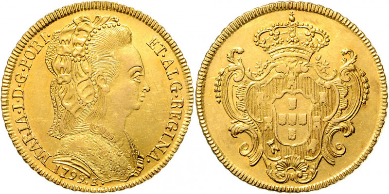 Brasilien Maria I. 1786 - 1816 6400 Reis 1799 R Rio Friedberg 87 14,44g stgl