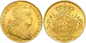 Brasilien Maria I. 1786 - 1816 6400 Reis 1806 R Rio Friedberg 93 14,41g stgl