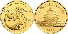 China Volksrepublik 25 Yuan 1984 Panda Friedberg B6 7,79g PP
