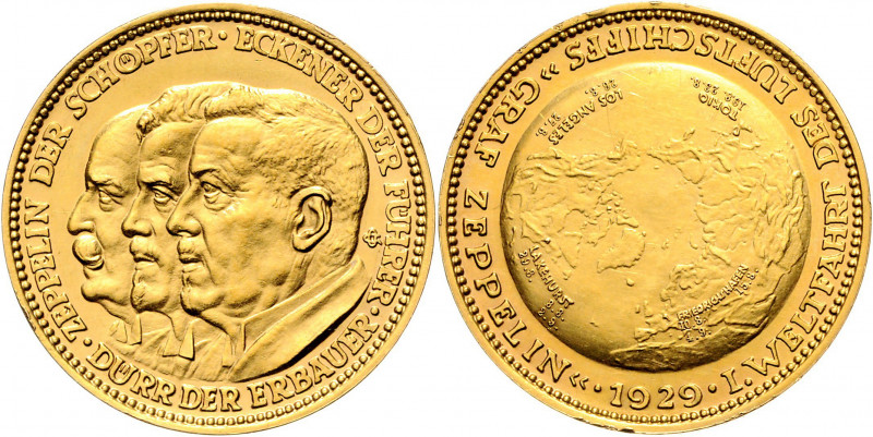 Deutschland Weimarer Republik 1919 - 1933 Goldmedaille zu 6,5 Dukaten 1929 Münch...