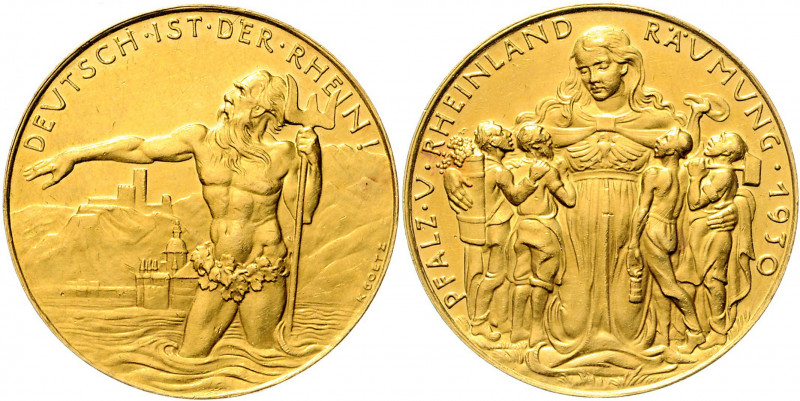 Deutschland Weimarer Republik 1919 - 1933 Goldmedaille zu 6 Dukaten 1930 München...