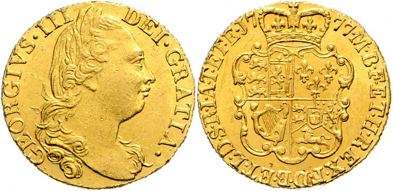 Großbritannien George I. 1714 - 1727 1/4 Guinea 1718 London Laureate bust to rig...