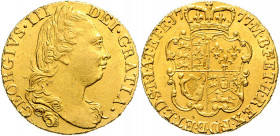Großbritannien George I. 1714 - 1727 1/4 Guinea 1718 London Laureate bust to right // crowned cruciform coats-of-arms, star and garter at centre with ...