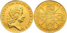 Großbritannien George I. 1714 - 1727 1 Guinea 1726 London Laureate head right, Latin legend and toothed border surrounding, GEORGIVS D G M BR FR ET HI...