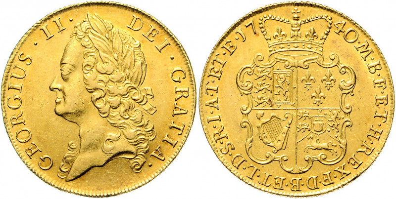 Großbritannien George II. 1727-1760 2 Guineas 1740 London Laureate head left, re...