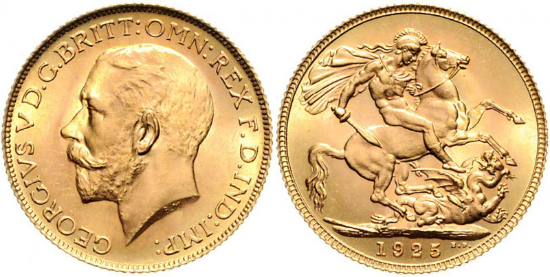 Großbritannien George V. 1910 - 1936 1 Sovereign 1925 London Friedberg 404 8,00g...