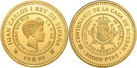 Spanien Juan Carlos I. seit 1975 80.000 Peseten 1999 St. Jacobs Year Friedberg 394 27,06g PP