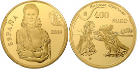 Spanien Juan Carlos I. seit 1975 400 Euro 2009 20. Todestag von Salvador Dalí. Nur 3.000 Exemplare geprägt. KM 1207 27,08g PP