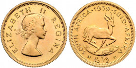 Süd Afrika Elizabeth II. 1952 - heute 1/2 Pfund 1959 Pretoria Friedberg 10 4,00g stgl