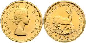 Süd Afrika Elizabeth II. 1952 - heute 1/2 Pfund 1960 Pretoria Friedberg 10 4,00g stgl