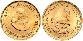 Süd Afrika C. Republik 1960 - 2 Rand 1962 Pretoria Friedberg 11 8,00g stgl