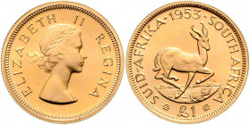 Süd Afrika Elizabeth II. 1952 - heute Pfund 1953 Pretoria Friedberg 9 8,00g stgl