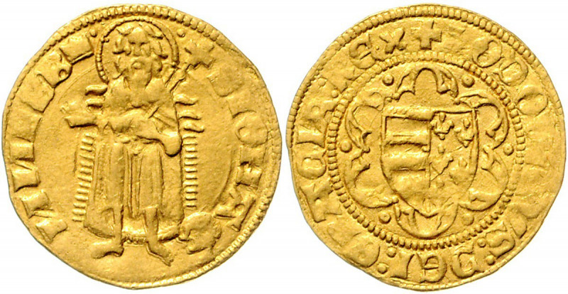 Ungarn Ludwig I. 1342 - 1382 Goldgulden Pohl B 2 3,53g ss