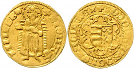 Ungarn Ludwig I. 1342 - 1382 Goldgulden Pohl B 2 3,53g ss