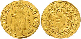 Ungarn Ludwig I. 1342 - 1382 Goldgulden Pohl B 4-8 3.56g f.vz