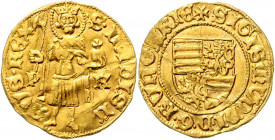 Ungarn Sigismund 1387 - 1437 Goldgulden I-V Bug Pohl D 2-52 3,55g ss/ss+