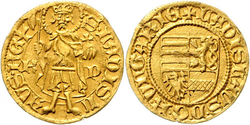 Ungarn Ladislaus V. 1453 - 1457 Goldgulden K-R Pohl H 2-2 3,53g ss