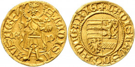 Ungarn Ladislaus V. 1453 - 1457 Goldgulden K-R Pohl H 2-2 3,53g ss