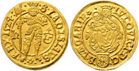 Ungarn Ludwig II. 1516 - 1526 Goldgulden 1524 Hermannstadt Pohl M13-2 3,56g stgl