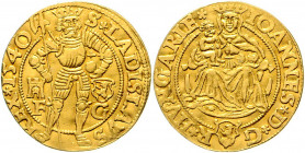 Ungarn Siebenbürgen Johannes Zapolya 1526 - 1540 Goldgulden 1540 Klausenburg Pohl N 9 3,50g f.vz