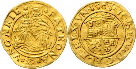 Ungarn Siebenbürgen Johann II. Sigismund 1559 - 1571 Dukat 1565 Hermannstadt Resch 34 - 41 3,42g ss/ss+