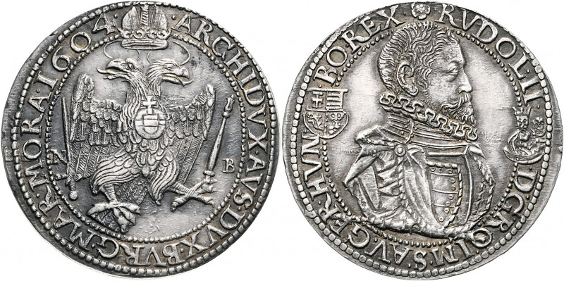 Rudolph II. 1576 - 1612 Taler 1604 N-B Nagybanya MzA. Seite 90 28,36g stgl