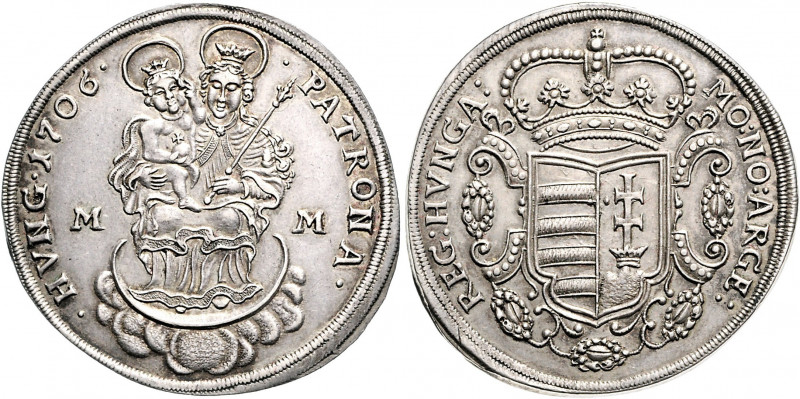 Ungarische Malkontenten 1703 - 1707 1/2 Taler 1706 M-M Muncaks Her. 15 14,56g f....
