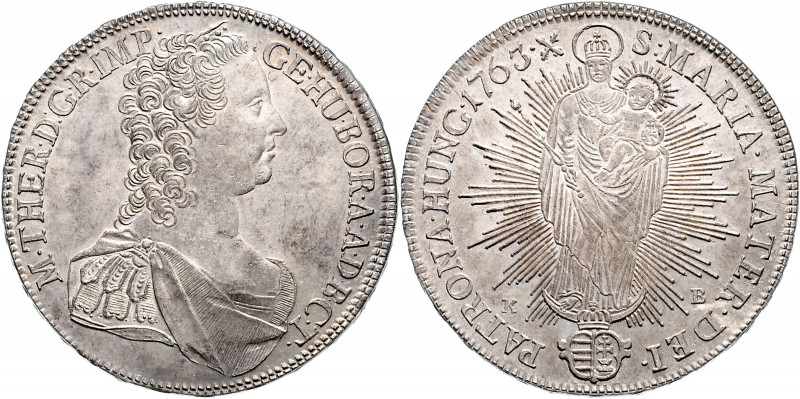 Maria Theresia 1740 - 1780 Taler 1763 K-B Kremnitz Fr. 1063a, Her. --, Eyp. 261a...