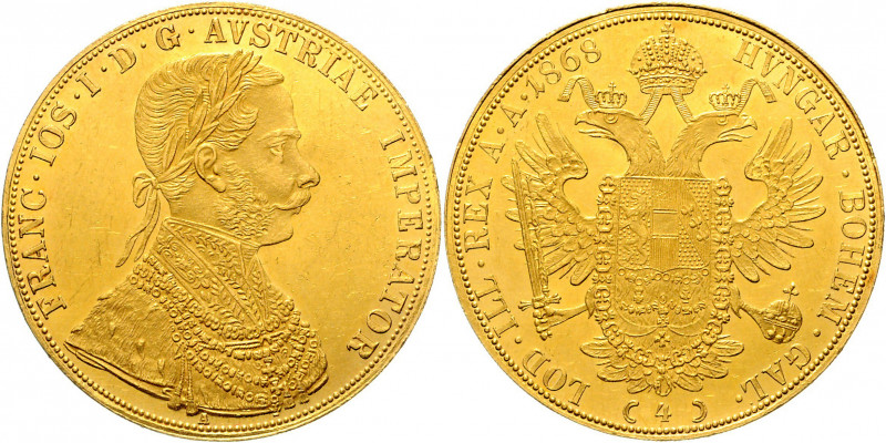 Franz Joseph I. 1848 - 1916 4 Dukaten 1868 A Wien Fr. 1116 13,96g f.vz/vz