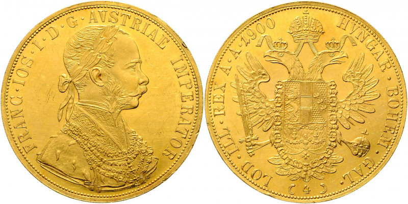 Franz Joseph I. 1848 - 1916 4 Dukaten 1900 Wien Fr. 1149 14,00g ss+