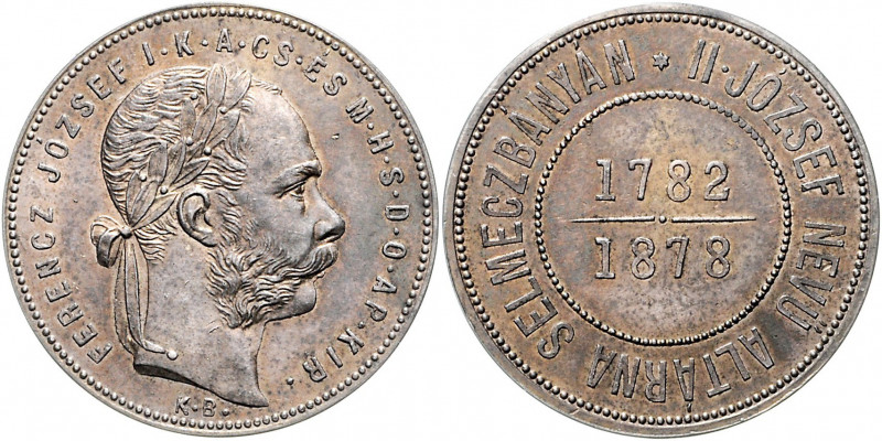 Franz Joseph I. 1848 - 1916 Gulden - "Schemnitz" 1878 Kremnitz Fr. 1910 12,28g v...